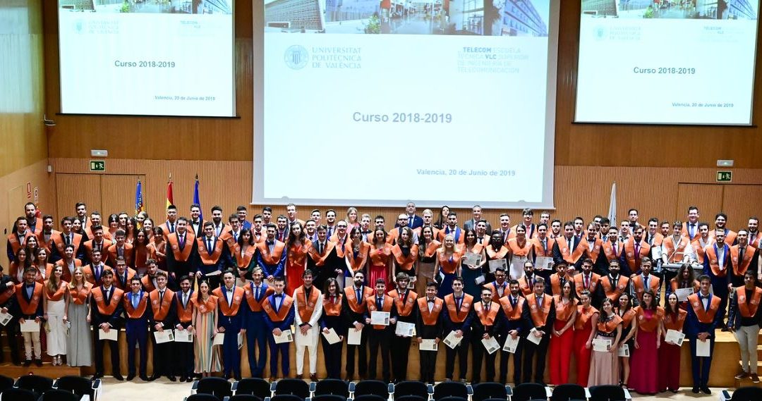 El COGITCV en la Ceremonia de Graduación 2019 de la Escuela Técnica Superior de Ingeniería de Telecomunicación de la Universitat Politècnica de València